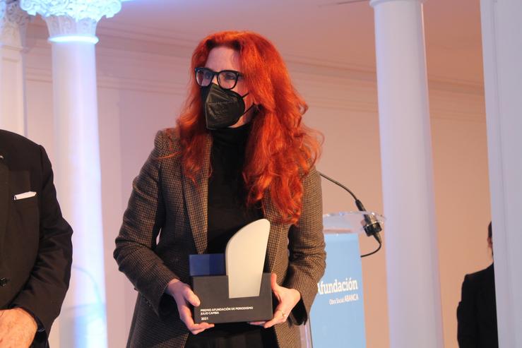 A escritora Bibiana Candia gaña o Premio Afundación de Xornalismo Xullo Camba. AFUNDACIÓN / Europa Press