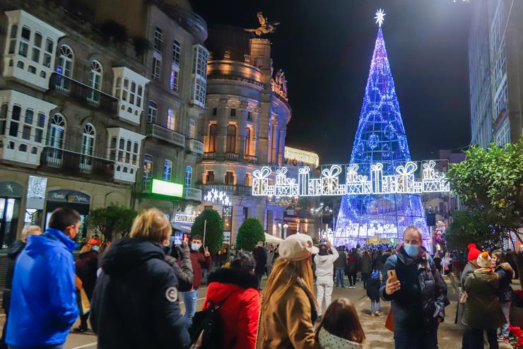 Ambiente nas rúas e establecementos de Vigo, a 27 de novembro de 2021, en Vigo. Marta Vázquez Rodríguez - Europa Press / Europa Press