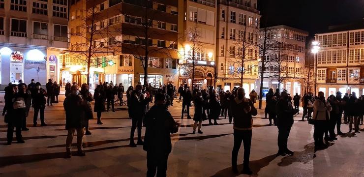 Concentración de hostaleiros en Ferrol. 