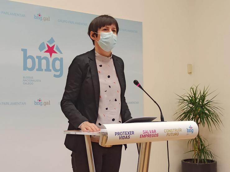 A portavoz nacional do BNG, Ana Pontón, en rolda de prensa / Europa Press