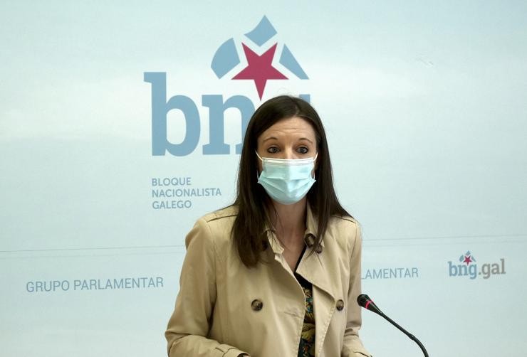 A viceportavoz parlamentaria do BNG, Olalla Rodil, en rolda de prensa. BNG 