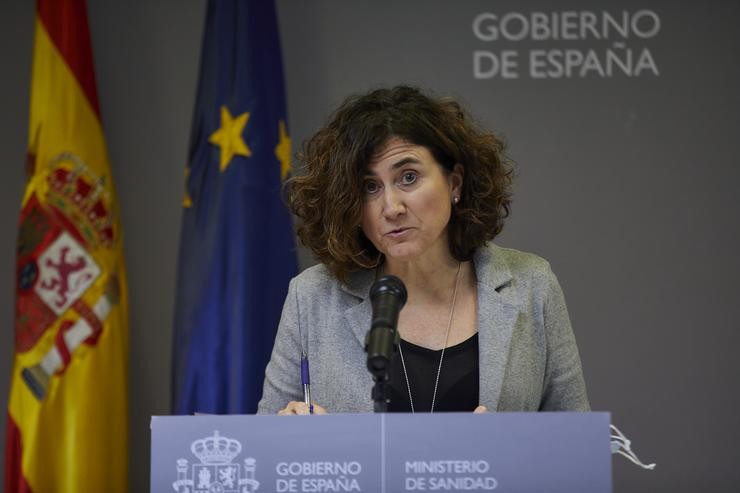 A directora adxunta do Centro de Coordinación de Alertas e Emerxencias Sanitarias (CCAES), María José Sierra, ofrece unha rolda de prensa para informar da evolución da COVID-19 no Ministerio de Sanidade, en Madrid (España) a 7 de xaneiro de 2020.. EUROPA PRESS