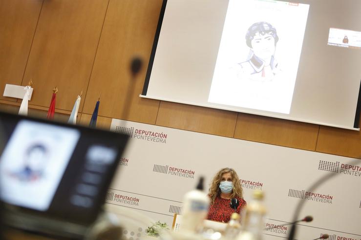 A presidenta da Deputación de Pontevedra, Carmela Silva, presenta programación polo Día de Rosalía.. DEPUTACIÓN DE PONTEVEDRA 