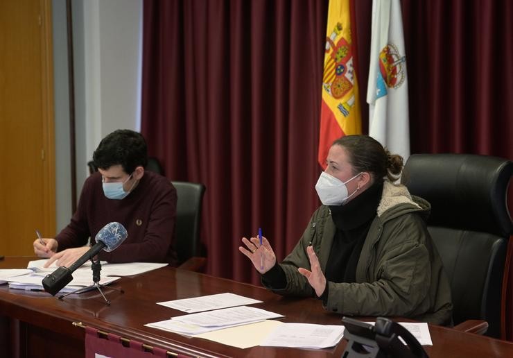 A alcaldesa de Boiomorto María Jesús Novo, durante un pleno no Concello da localidade coruñesa / M. Dylan - Europa Press.