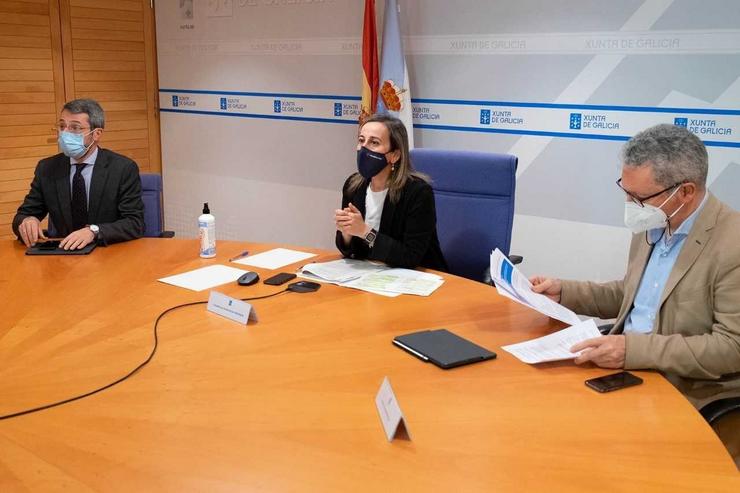 A conselleira de Infraestruturas e Mobilidade, Ethel Vázquez, durante a rolda de prensa. XUNTA 