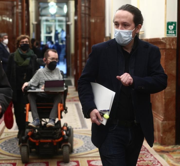 Pablo Iglesias no Congreso antes de abandonar a vicepresidencia terceira. EUROPA PRESS/E. Parra. POOL - Europa Press