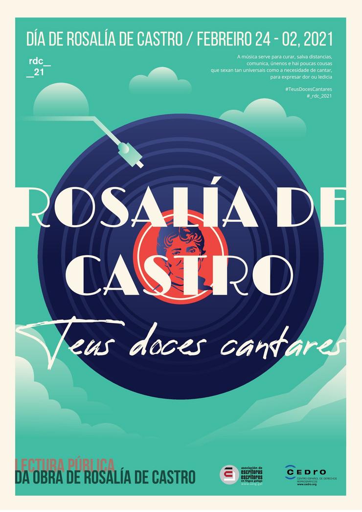 Cartaz do Día de Rosalía de Castro / AELG