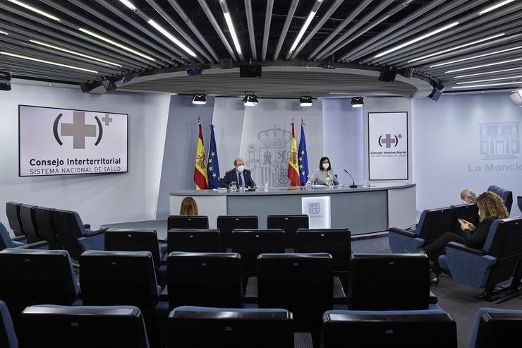 Arquivo - O ministro de Política Territorial e Función Pública, Miquel Iceta e a ministra de Sanidade, Carolina Darias comparecen rolda de prensa tras a reunión do Consello Interterritorial do Sistema Nacional de Saúde, en Madrid (España) a 3 de febrer. EUROPA PRESS/J. Hellín. POOL - Europa Press / Europa Press