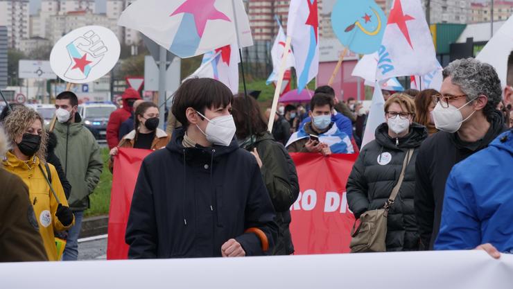 Anap Pontón, na manifestación en defensa da actividade industrial en Ferrolterra 