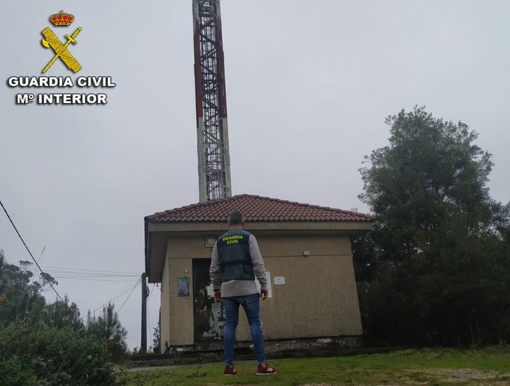 A Garda Civil esclarece  31 roubos en repetidores de telefonía nas provincias de Pontevedra e Ourense.. GARDA CIVIL / Europa Press