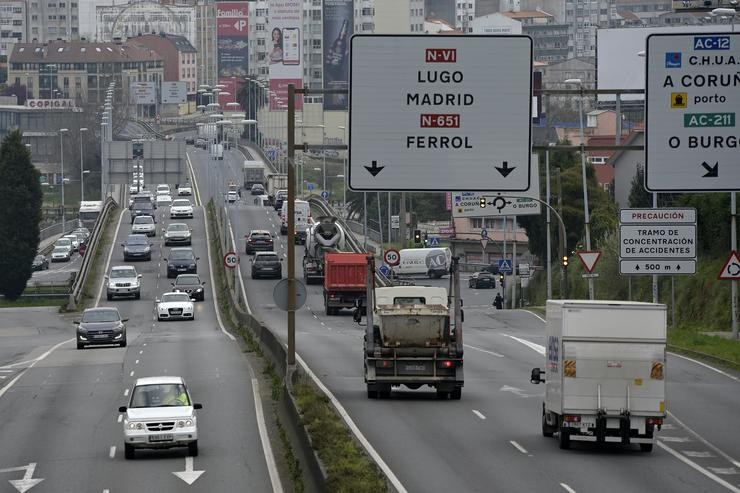 Circulación de vehículos na Coruña 