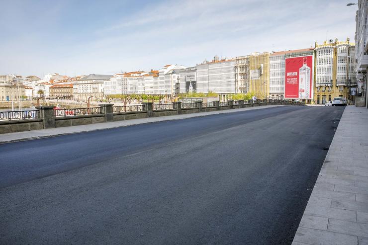 Obras de asfaltado no paseo da Dársena e o Parrote / ANDY PEREZ - Arquivo