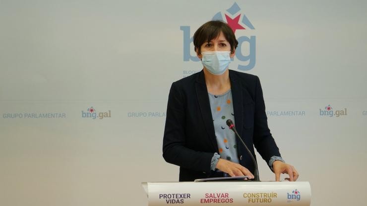 A portavoz nacional do BNG, Ana Pontón, en rolda de prensa. BNG / Europa Press