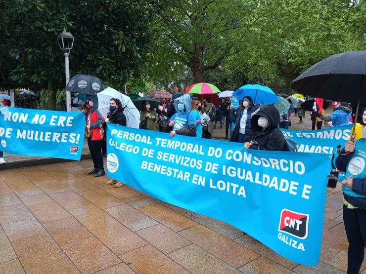 Protesta de traballadoras do Consorcio Galego de Igualdade e Benestar 