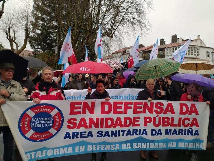 Integrantes da plataforma sanitaria da Mariña. AXM