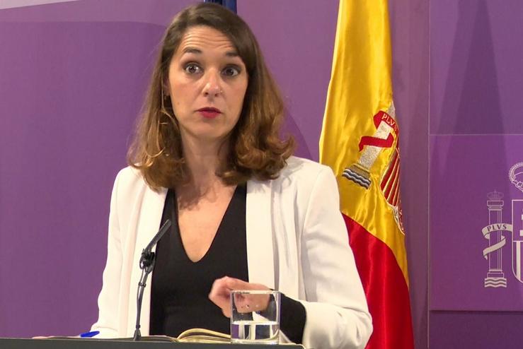 Arquivo - A secretaria de Estado de Igualdade, Noelia Beira, durante unha rolda de prensa. MINISTERIO DE IGUALDADE - Arquivo 