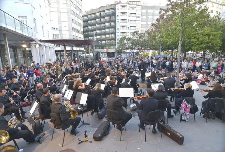 Concerto da RFG na praza Roxa antes da pandemia 