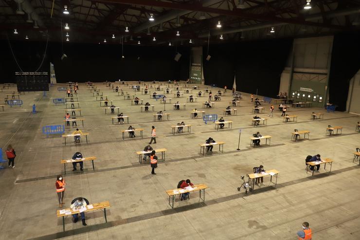 O Recinto da Feira Internacional de Galicia de Silleda (Pontevedra), durante a oposición do Sergas correspondente á categoría de persoal de servizos xerais no apartado de discapacidade intelectual / XUNTA. / Europa Press