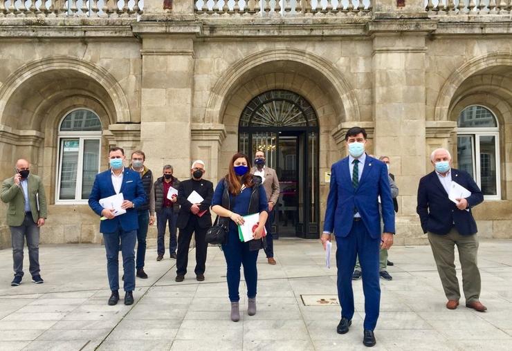 Os deputados pronvinciales do PP de Lugo abandonan o pleno da Deputación tras rexeitar PSOE e BNG reprobar as palabras de Tomei sobre Candia. PP DE LUGO / Europa Press