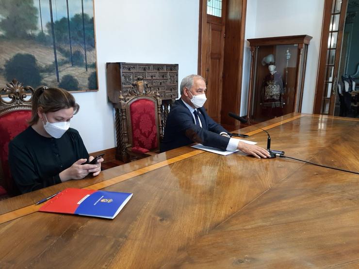 José Tomei, presidente da Deputación de Lugo, en rolda de prensa / Europa Press