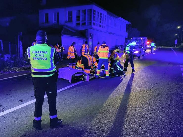 Atropelo dun xinete e o seu cabalo en Maside (Ourense). GARDA CIVIL 