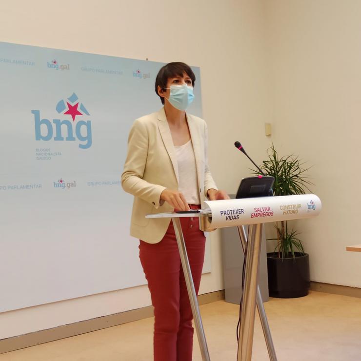 A portavoz nacional do BNG, Ana Pontón, en rolda de prensa 