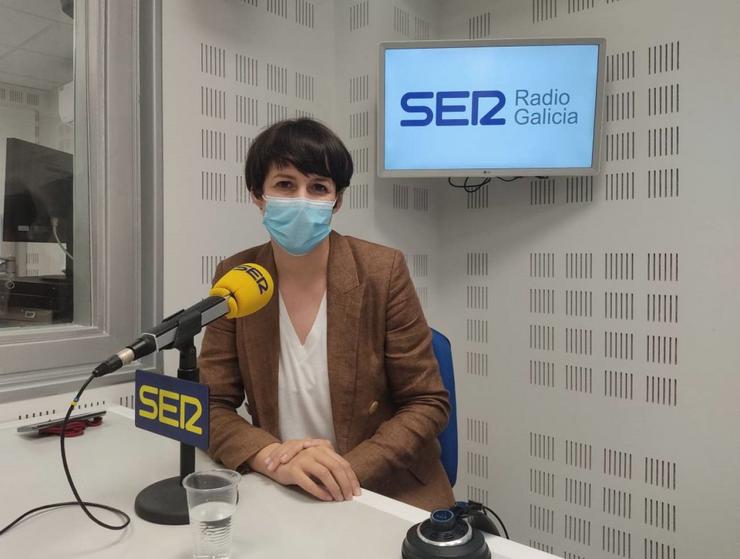 A portavoz nacional do BNG, Ana Pontón, nunha entrevista para a Cadena Ser 