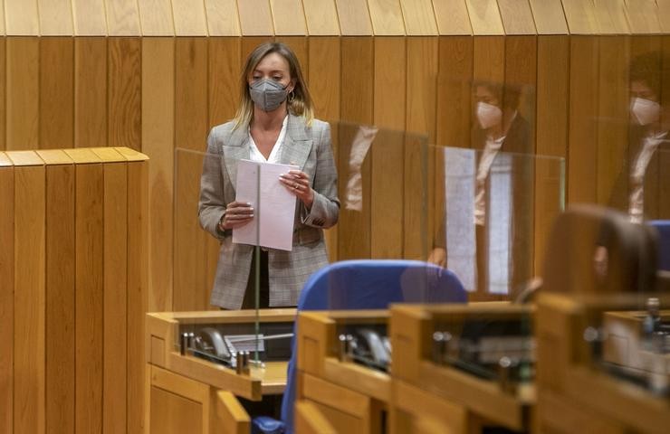 A conselleira de Política Social, Fabiola García, comparece para responder unha interpelación sobre a Risga e ou Ingreso Mínimo Vital (IMV).. CONCHI PAZ 