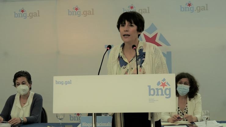 A portavoz nacional do BNG, Ana Pontón, intervén ante o Consello Nacional.. BNG 