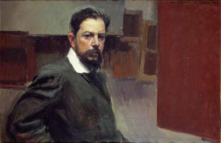 Autorretrato do pintor Joaquín Sorolla mo seu estudo (1904) / © Ministerio de Cultura.