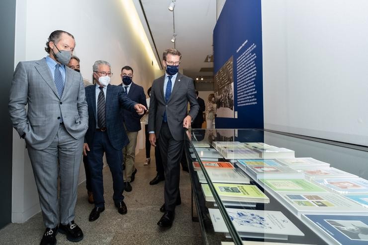 O presidente da Xunta, Alberto Núñez Feijóo, e o  presidente de Abanca, Juan Carlos Escotet, na inauguración de 