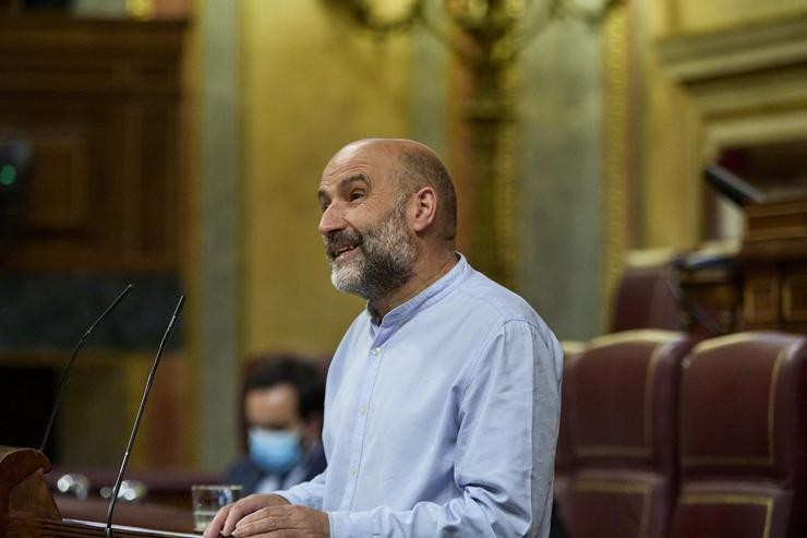 O deputado de Unión do Povo Galego, Néstor Rego, intervén nunha sesión plenaria no Congreso dos Deputados, a 25 de maio de 2021, en Madrid (España).. EUROPA PRESS/J. Hellín. POOL - Europa Press / Europa Press