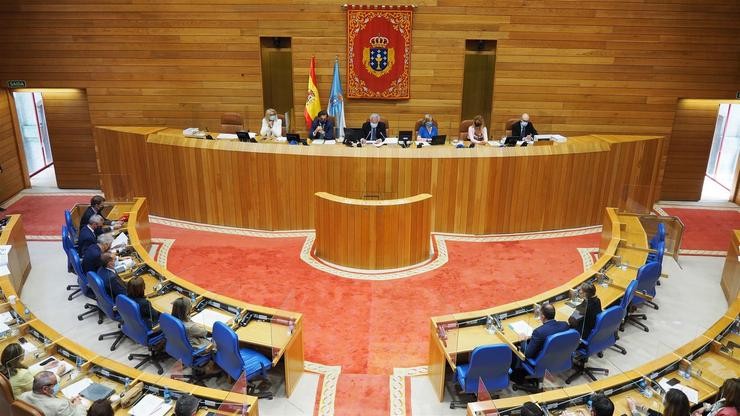 Hemiciclo do Parlamento de Galicia no último pleno de xullo de 2021. PARLAMENTO DE GALICIA