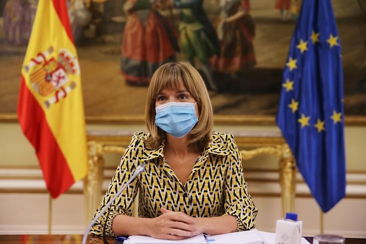 A ministra de Educación e Formación Profesional, Pilar Alegría, preside a Conferencia Sectorial de Educación na sede ministerial, a 21 de xullo de 2021, en Madrid (España). Alegría presentou hoxe aos conselleiros autonómicos do ramo o anteproyec. Isabel Infantes - Europa Press / Europa Press