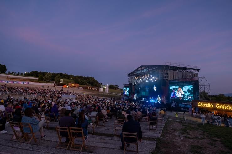Actuación no festival de música O Son do Camiño-Perseidas no Monte do Gozo compostelán, a 14 de xullo de 2021, en Santiago de Compostela. César Arxina - Europa Press