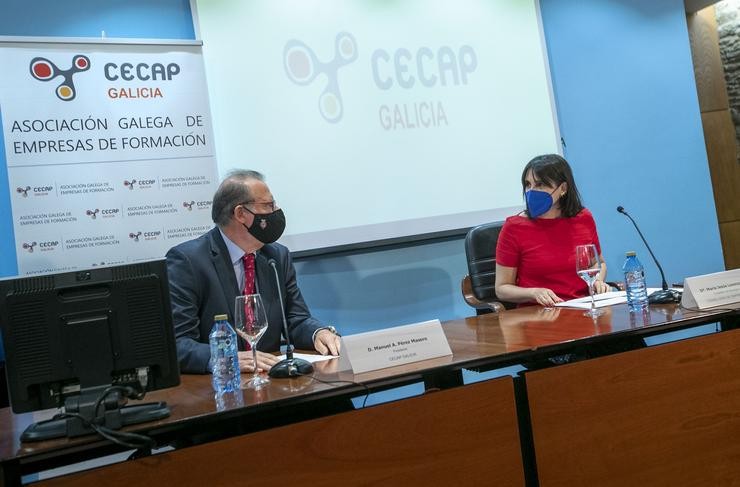 A conselleira de Emprego e Igualdade, María Jesús Lorenzana, intervén na asemblea xeral dá Confederación Española de Empresas de Formación (Cecap).. CONCHI PAZ 