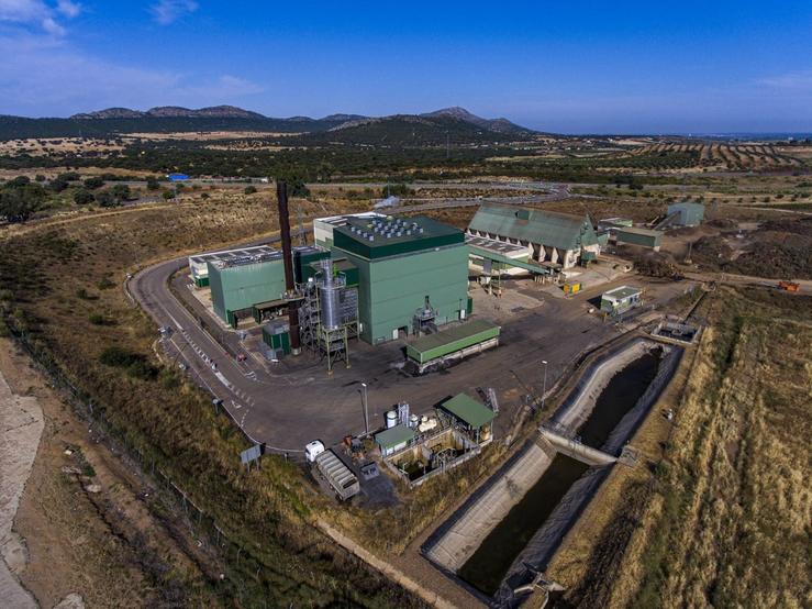 Planta de xeración de biomasa de Ence en Mérida. ENCE 