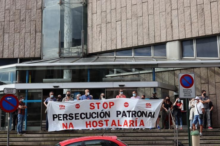 Concentración da CIG contra a persecución a dous sindicalistas. CIG 