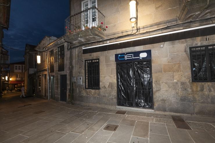 Vista da Rúa Charino baleira, emblemática rúa de pubs de Pontevedra, zona do ocio nocturno / Beatriz Ciscar - Europa Press