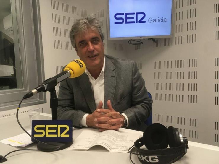 O portavoz do PPdeG no Parlamento de Galicia, Pedro Puy, nunha entrevista para a Cadea Ser.. CADEA SER 