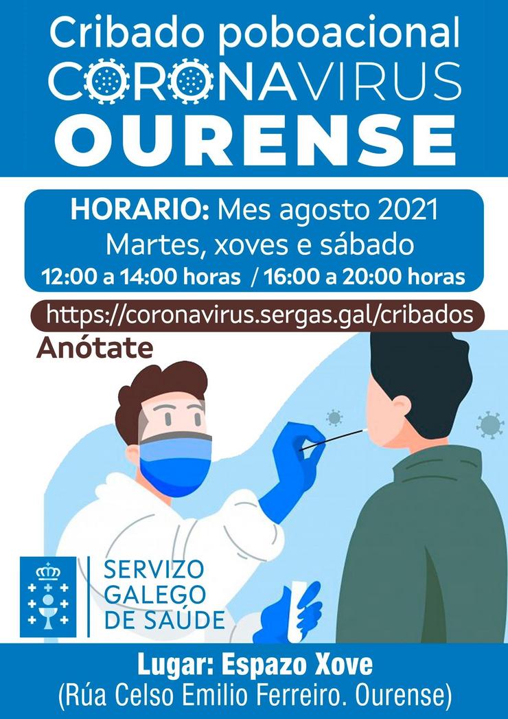 Anuncio de cribado en Ourense.. ÁREA SANITARIA DE OURENSE 