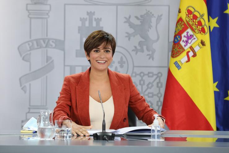 A ministra de Política Territorial e portavoz do Goberno, Isabel Rodríguez García, nunha rolda de prensa posterior ao Consello de Ministros, a 31 de agosto de 2021, en Madrid, (España). Durante a comparecencia confirmaron, entre outras cuestións, q. EUROPA PRESS/M.FERNÁNDEZ. POOL - Europa Press / Europa Press