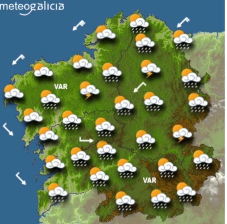 Predicións meteorolóxicas para o mércores, 1 de setembro. METEOGALICIA / Europa Press