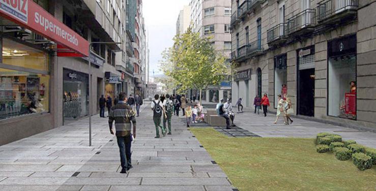 Zona peatonalizada en Pontevedra - Pontevedra Viva