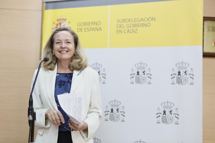 A vicepresidenta primeira e ministra de Asuntos Económicos e para a Transformación Dixital, Nadia Calviño. Nacho Frade - Europa Press 