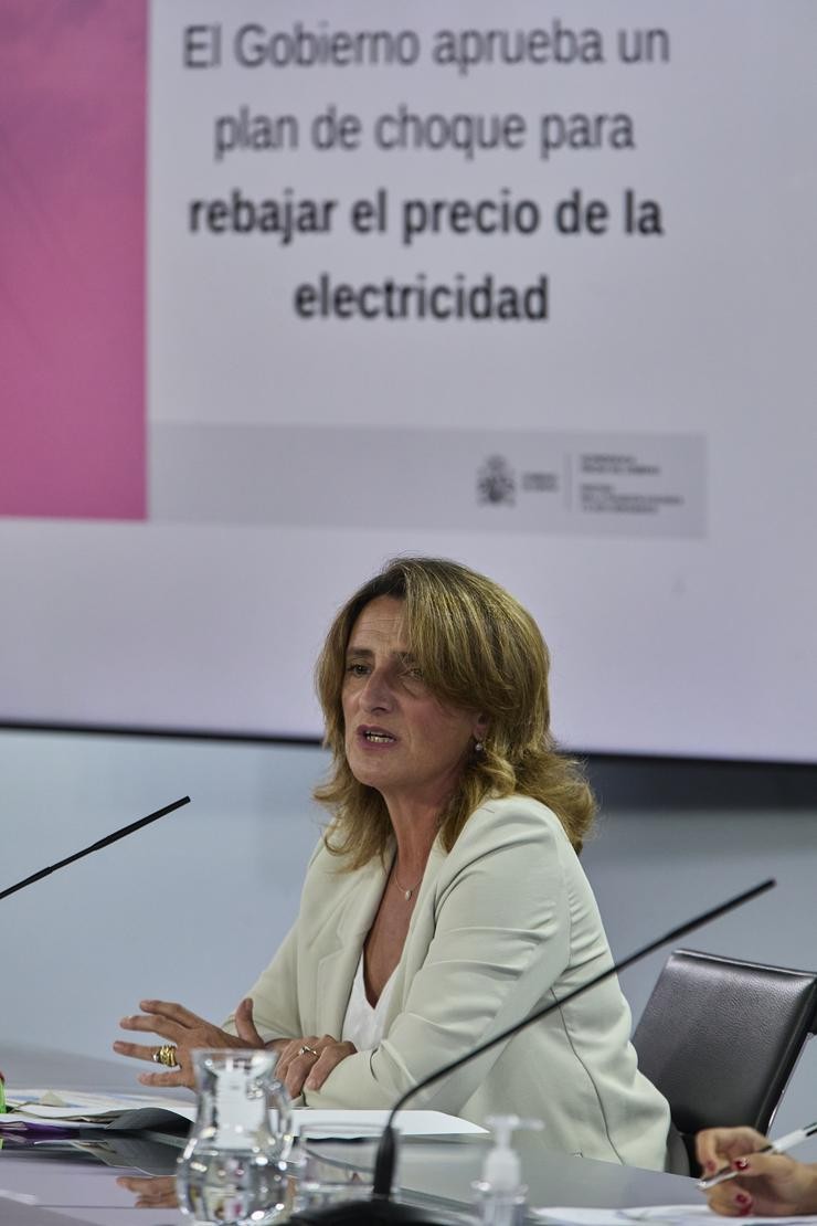 A vicepresidenta terceira e ministra de Transición Ecolóxica e Reto Demográfico, Teresa Ribeira. EUROPA PRESS/J. Hellín. POOL - Europa Press / Europa Press