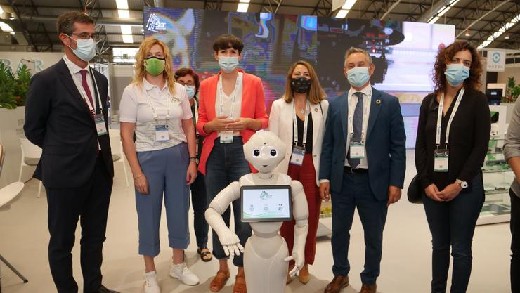 A portavoz nacional do BNG, Ana Pontón, visita a feira Mindtech en Vigo. BNG / Europa Press