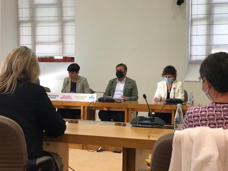 Reunión do BNG, con Ana Pontón, portavoz nacional, á cabeza, xunto con alcaldes para abordar o ciclo da auga 