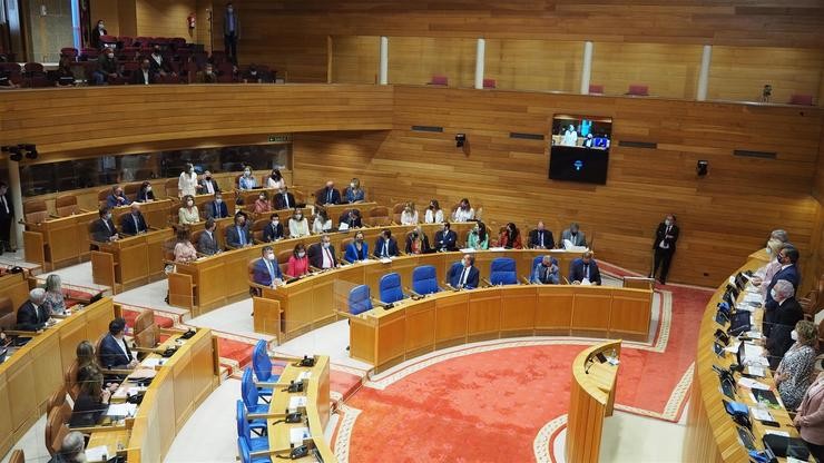 Imaxe do hemiciclo do Parlamento de Galicia.. PARLAMENTO DE GALICIA 