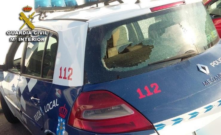 Vehículo da Policía Local da Guarda (Pontevedra).. GARDA CIVIL / Europa Press